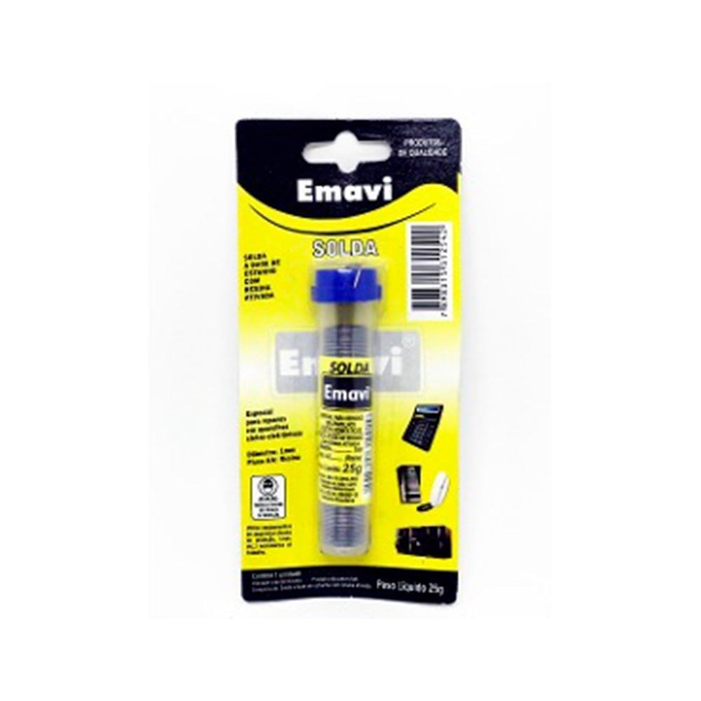 Solda Emavi em Tubo 25gr com Cartela Sae