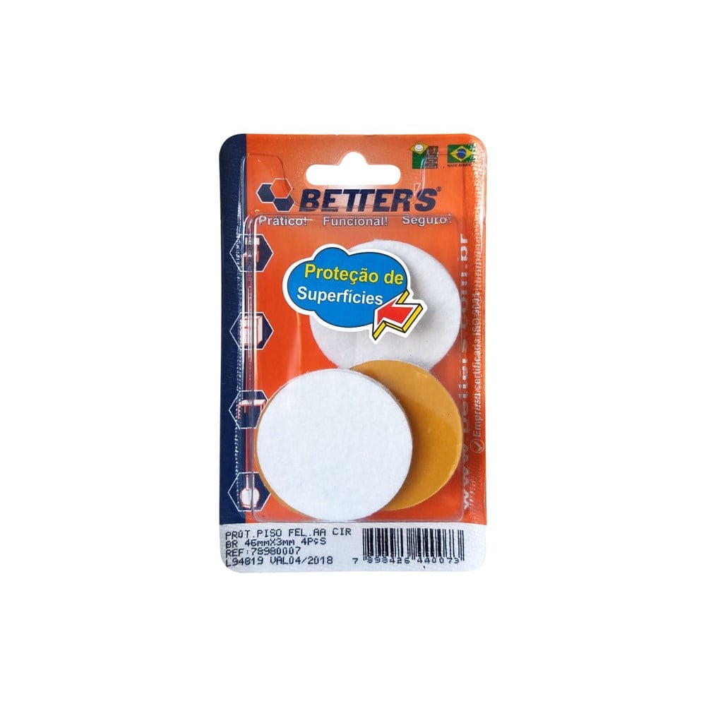 Feltro AA Better "La" Redondo 46x3 4 Peças 700000553