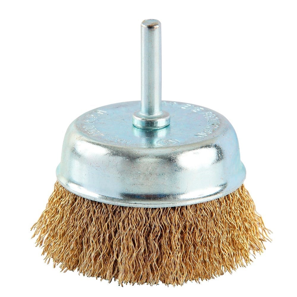 Escova Aço Brasfort Copo 50 Haste Latonada 7255