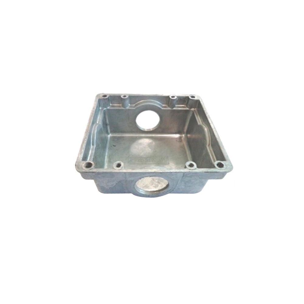 Caixa Piso Alumínio Fundido 4x4 Alta Entrada/Saida 3/4" CPS44AC34