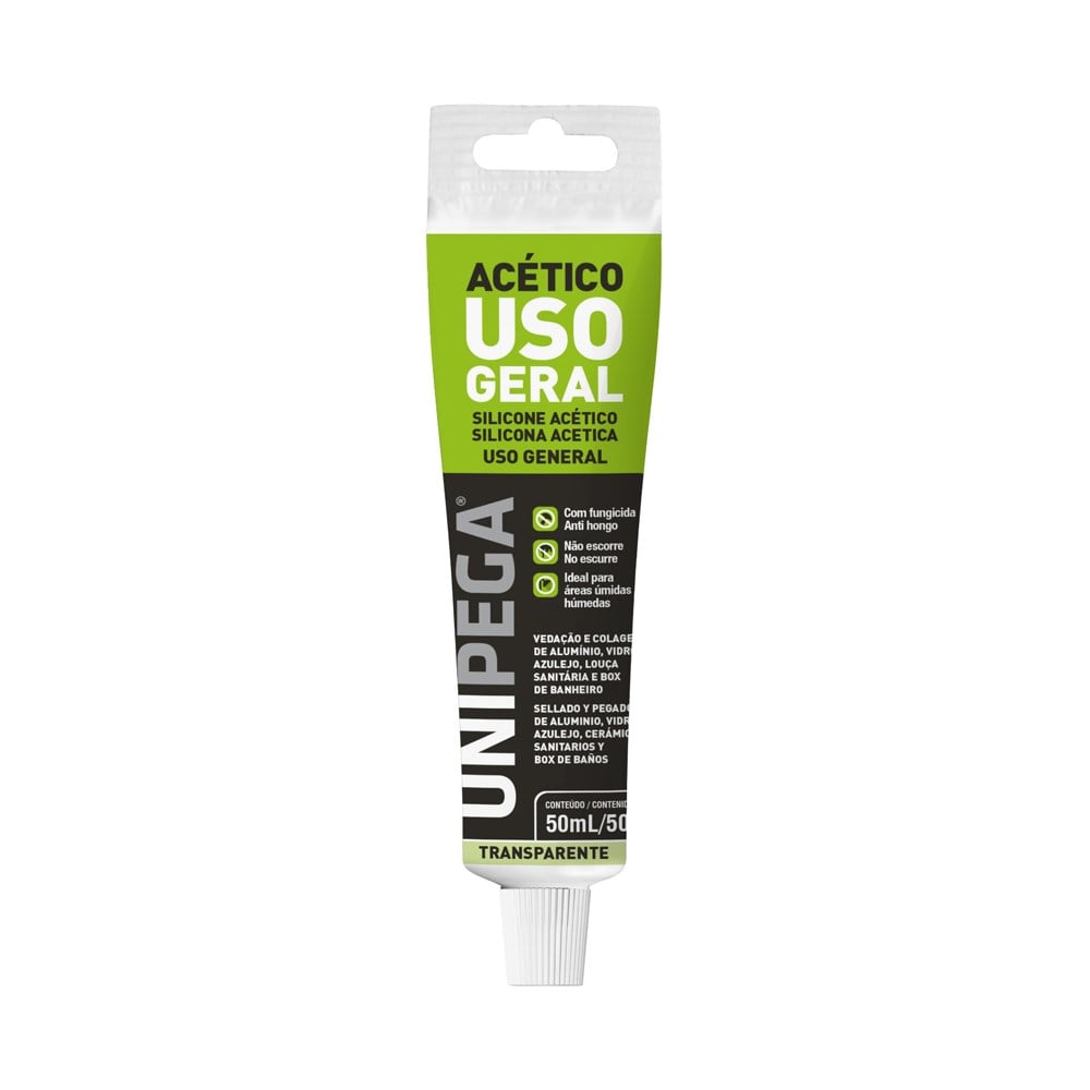 Cola Silicone Unipega 50G Uso Geral Incolor Bisnaga | AES05090333