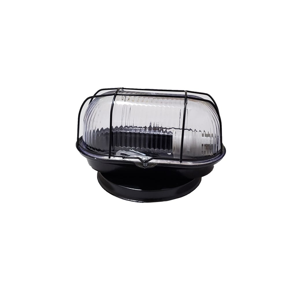 Luminária Tartaruga Chapa Elite Preta com Acrílico 1265