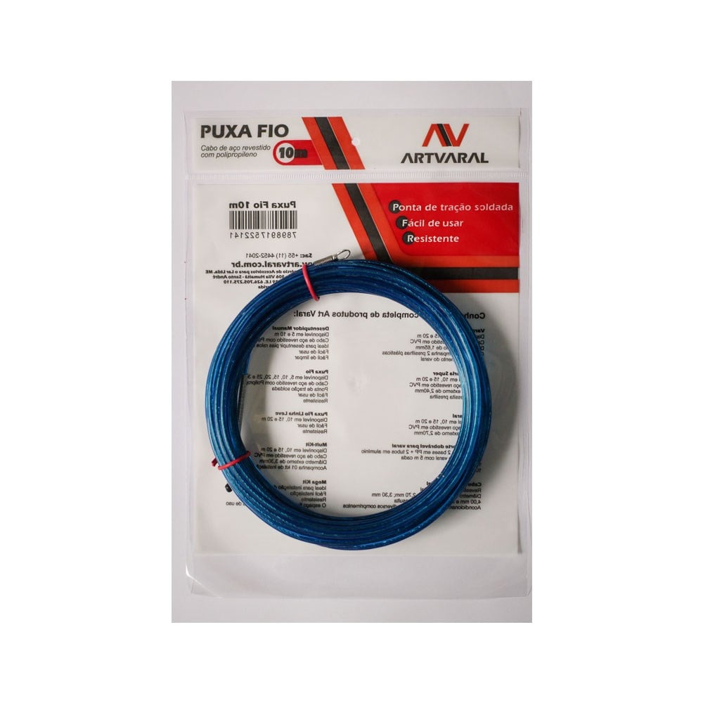 Passa Fio Nylon Art Varal com Cabo Aço 10m 2.02.001