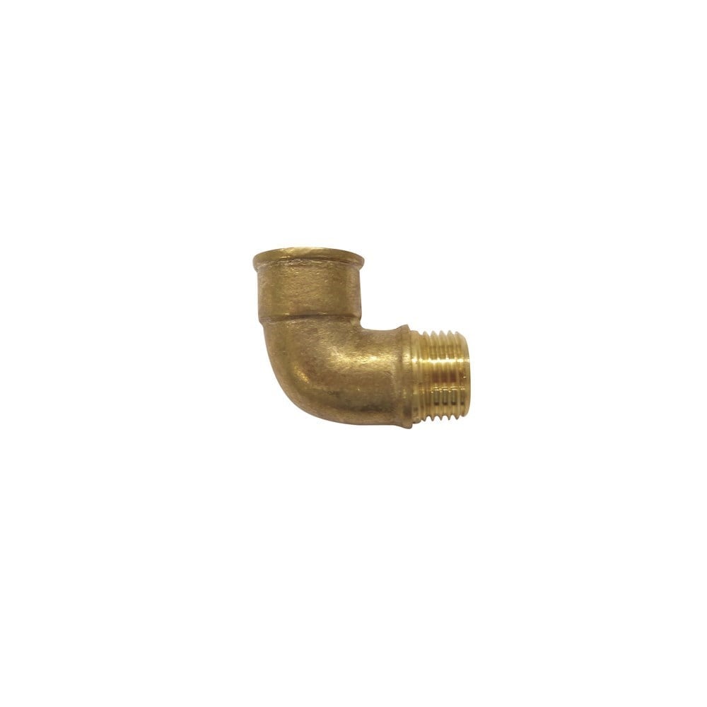 Cotovelo Latão Metais Rei 1/2" Macho Fêmea Amarelo 10036