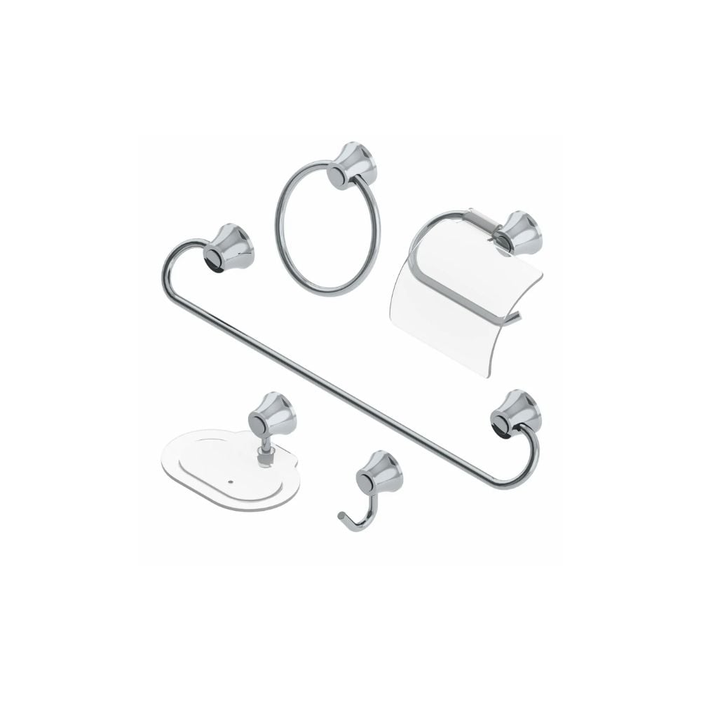 Kit Banheiro Injest ABS Cristal 5 Peças | 17740 - imagem 1