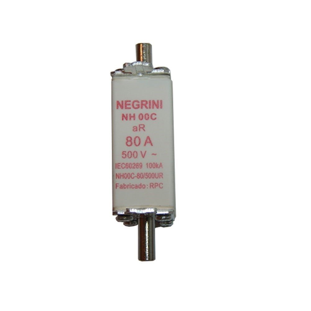 Fusível Nh Negrini Ultra Rápido 00/ 80A NH-00-80/500UR