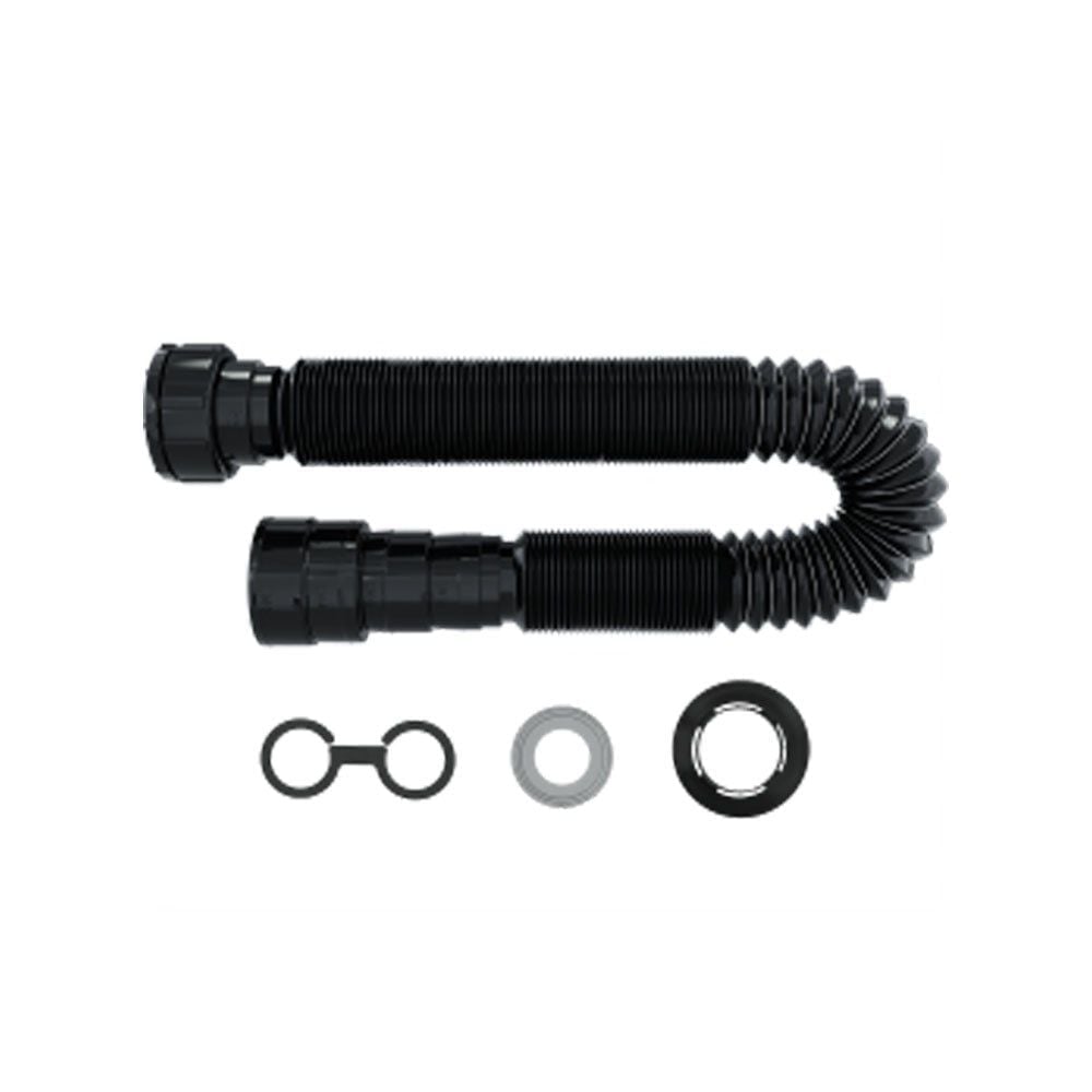 Sifão PVC Flexível Blukit com Arruela PVC 1.1M Preto 030141-425