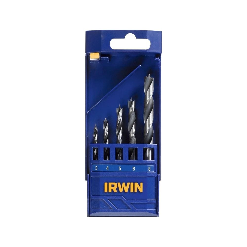 Broca 3 Pontas para Madeira Irwin 03 a 08mm com 5 Peças | 1865316 - imagem 1