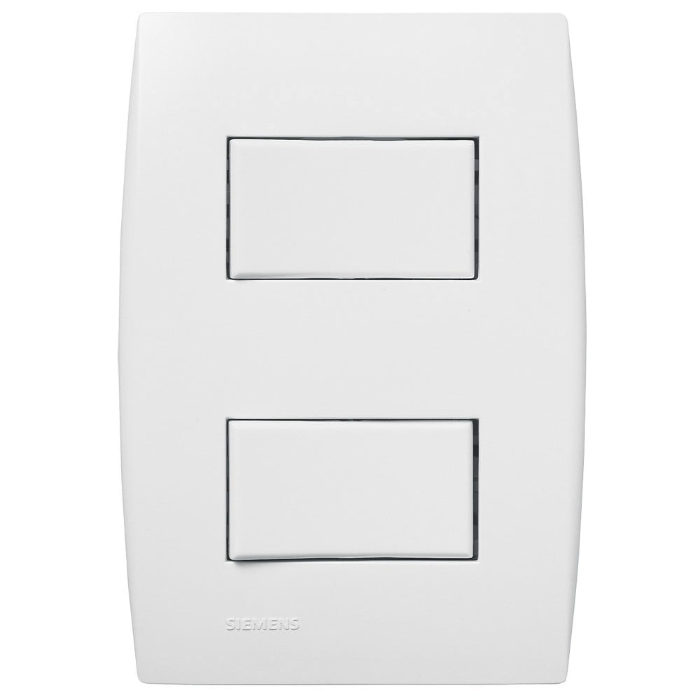 Conjunto Soprano Ilus 4X2 Branco com Placa 2 Simples Distanciado 5TA99047