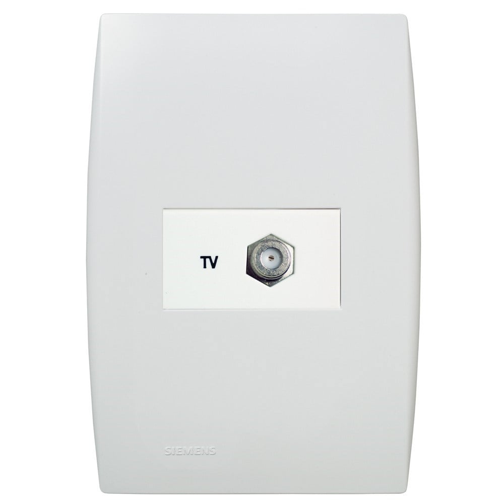 Conjunto Soprano Ilus 4X2 Branco com Placa 1 Tomada Coaxial 5TG99062