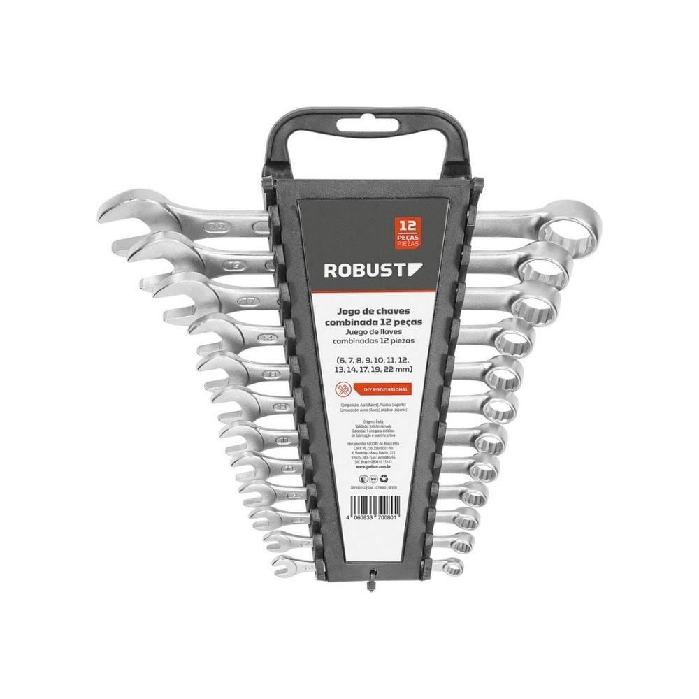 Chave Combinada Robust 6 a 22mm com 12 Peças | 3370080