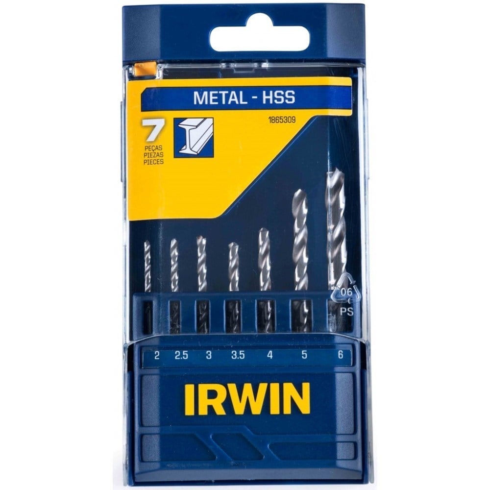 Broca Aço Rápido Irwin 2.0 a 6.0mm Kit com 7 Peças 1865309
