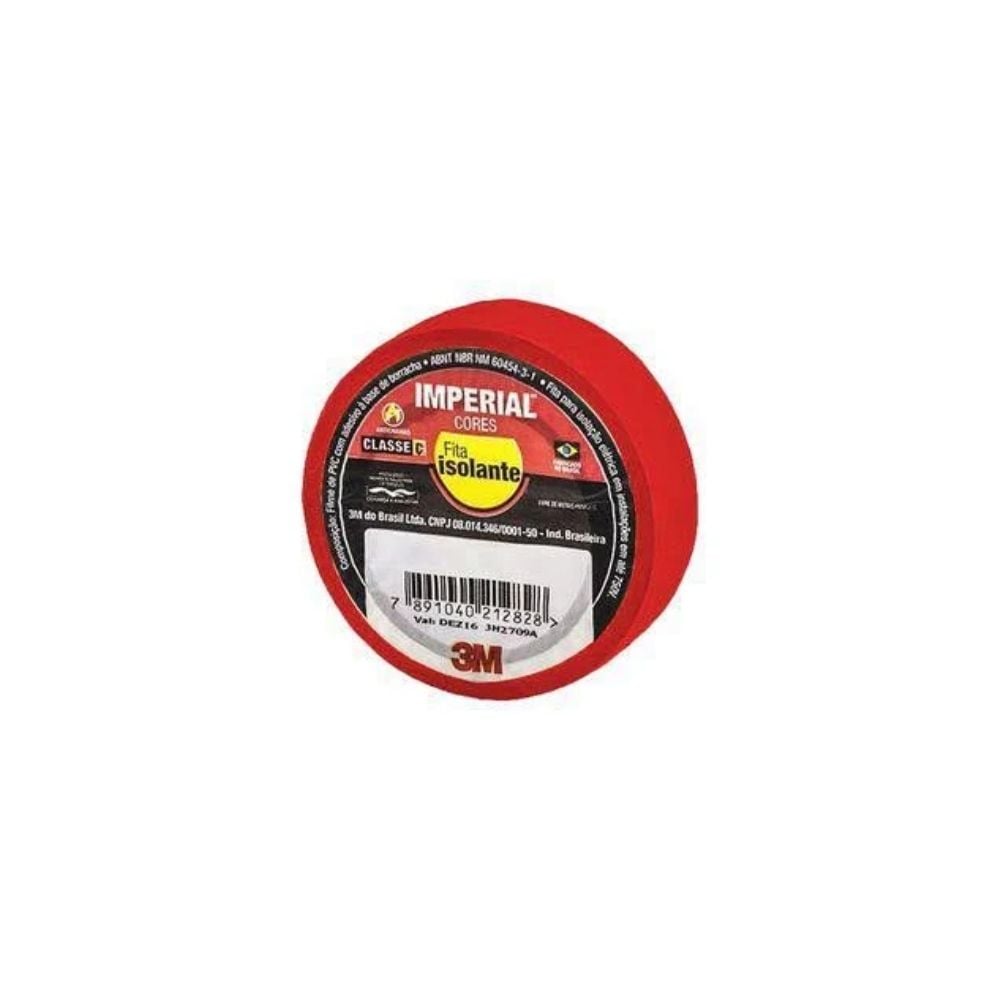 Fita Isolante Imperial Vermelha 3M 18mm x 10m - imagem 1