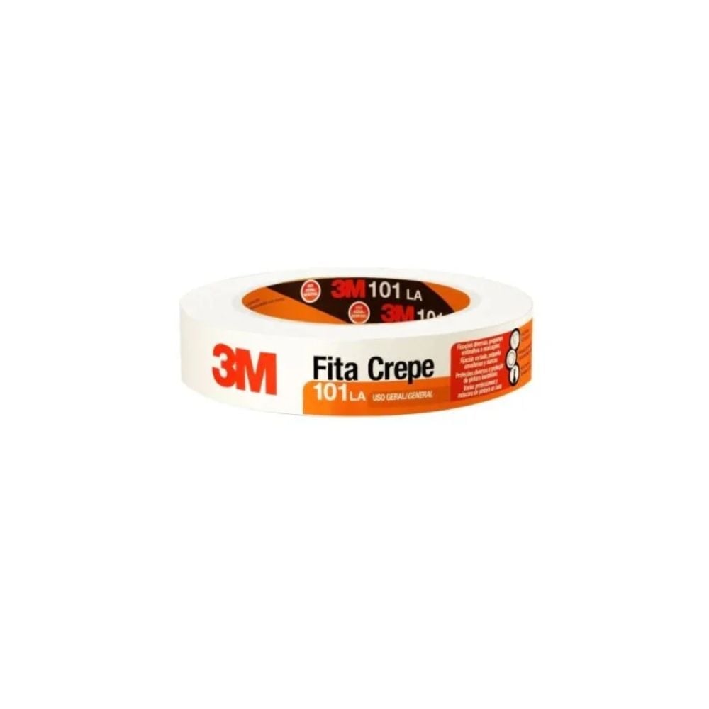 Fita Crepe Uso Geral 18mm x 50m – Bege - imagem 1