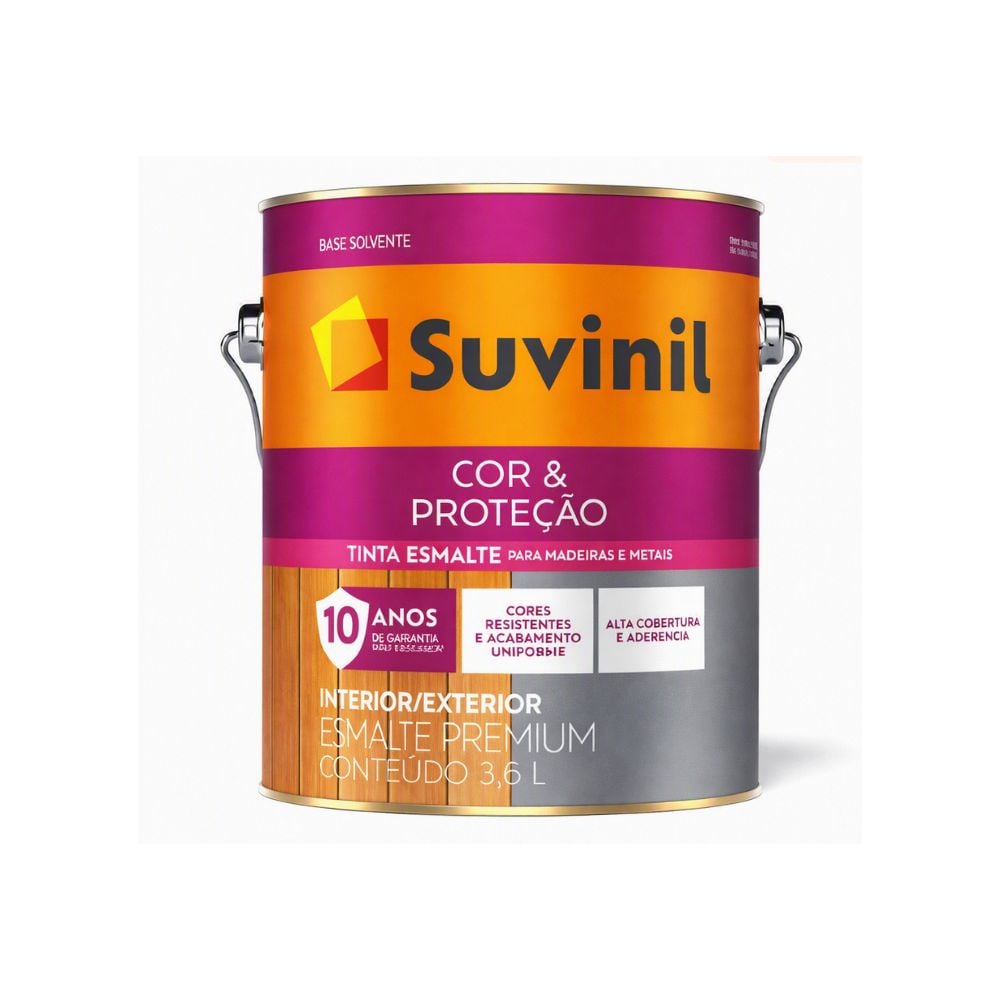 Esmalte Sintético Brilhante Cor e Proteção Suvinil 3.6L Marrom Conha | 44_JD024124 - imagem 1