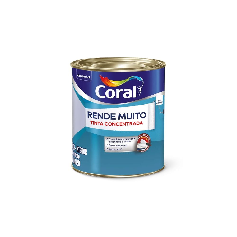 Tinta Cinza Para Parede Concentrada Coral Rende Muito 3,2L - Cultura Grega - imagem 1