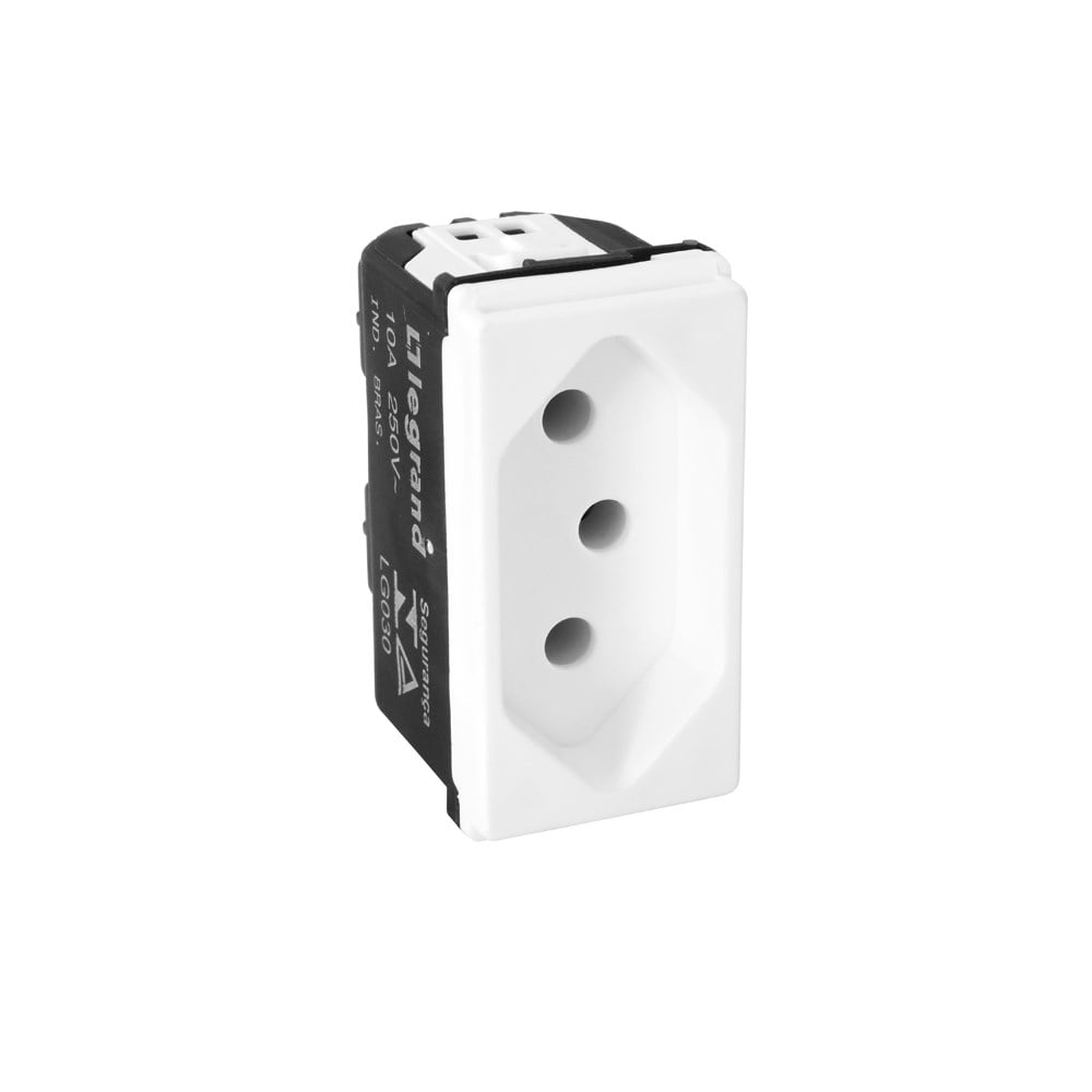 Módulo Pial Pop Branco 1 Tomada 10A LG030