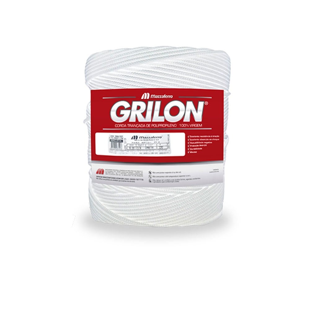 Corda Polipropileno Trançada Mazzaferro Longa Vida 2,5mm Branca 285m | 29CR0253B285