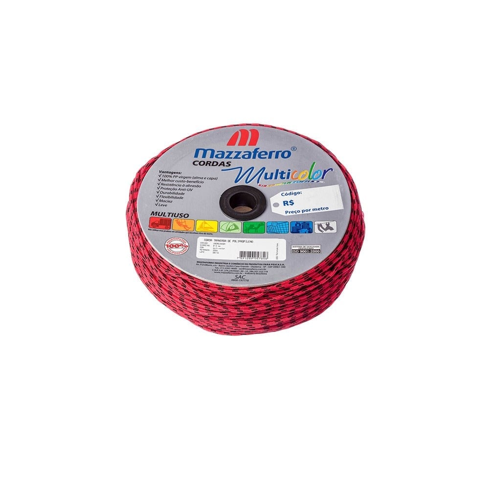 Corda Polipropileno Trançada Mazzaferro 14.0MM Colorida 105M 29CRE1403M