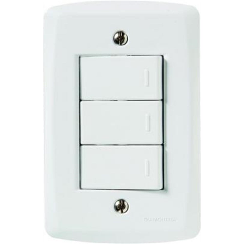 Conjunto Tramontina Lux 4X2 Branco com Placa 3 Simples 57145070