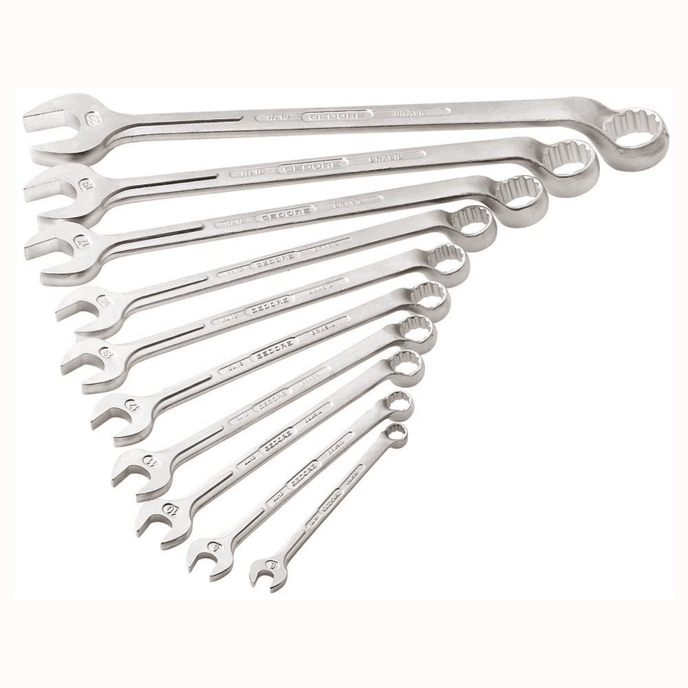 Chave Combinada Gedore Cromo Vanadium 6 a 22mm com 10 Peças 2601