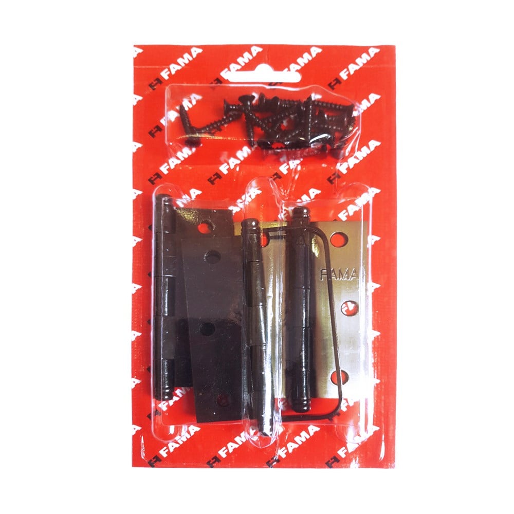Dobradiça Fama 1295 FCB 3.1/2" Porta Camarão Blister 3 Peças