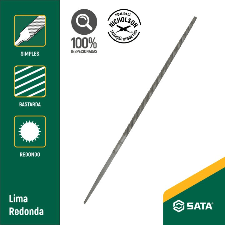 LIMA SATA.REDONDA BAST.12" S/C PC - imagem 1
