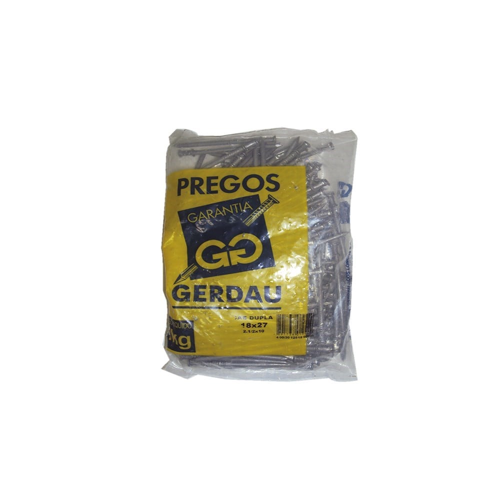 Prego Gerdau com Cabeça Dupla 18X27 Kg 117000169