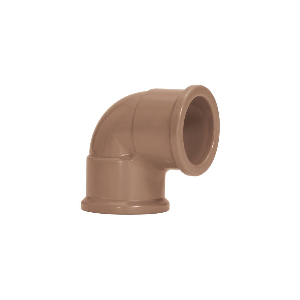 Cotovelo Marrom Amanco Liso/Liso 90"x 75mm 10006/11676