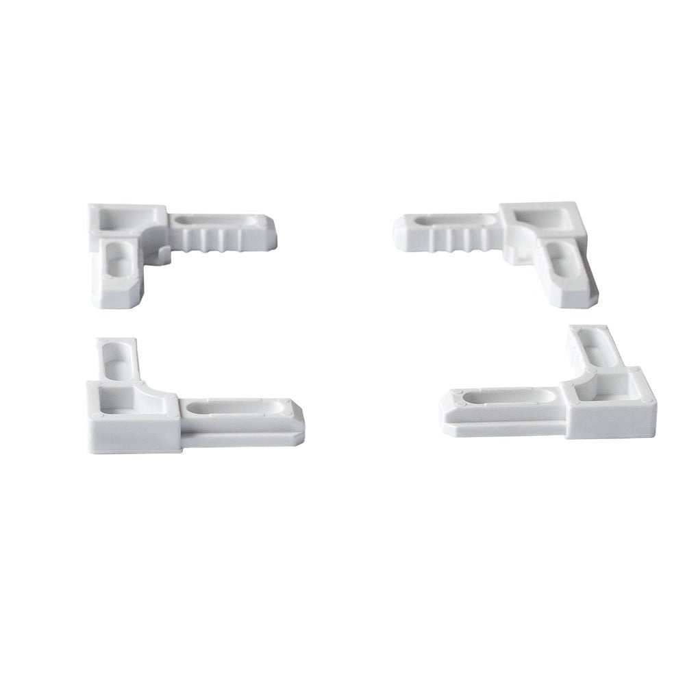 Acessório Canto para Perfil Tela Mosquiteira Decal 009 Branco Kit com 4 Peças KIT-009-BCO