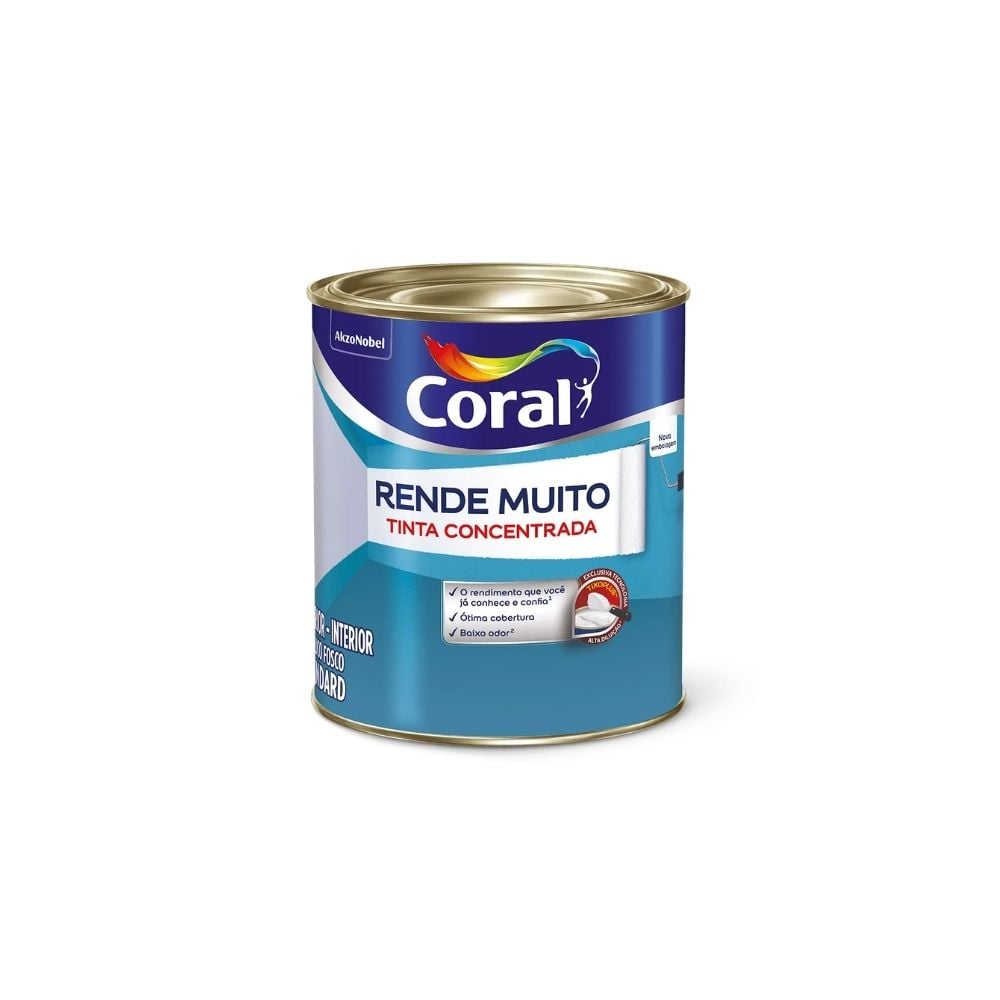 Tinta Cinza Para Parede Concentrada Coral Rende Muito 3,2L - Flâmula Cinza - imagem 1