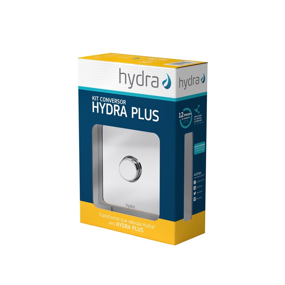Conversor para Válvula de Descarga Hydra Max para Hydra Plus com Kit Cromado 4916.C.PLUS