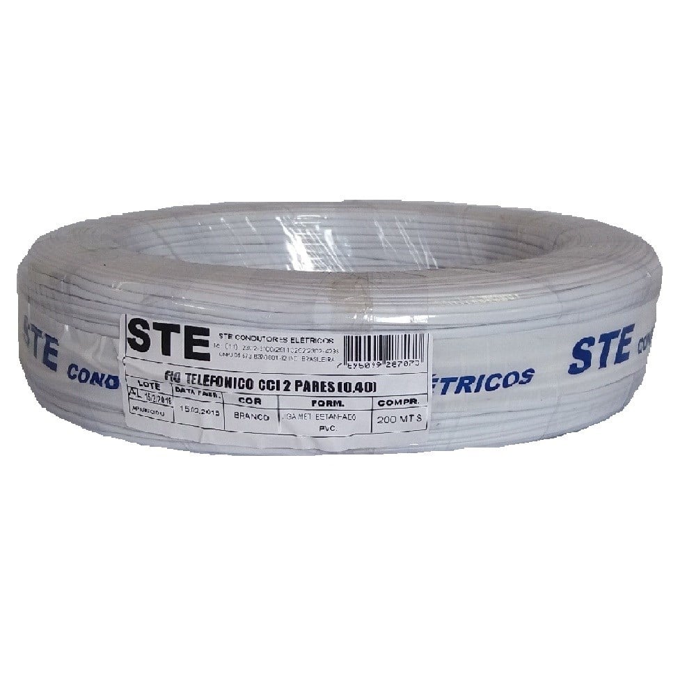 Fio Telefone 2 Par Cci Ste Branco 200M Pr 799