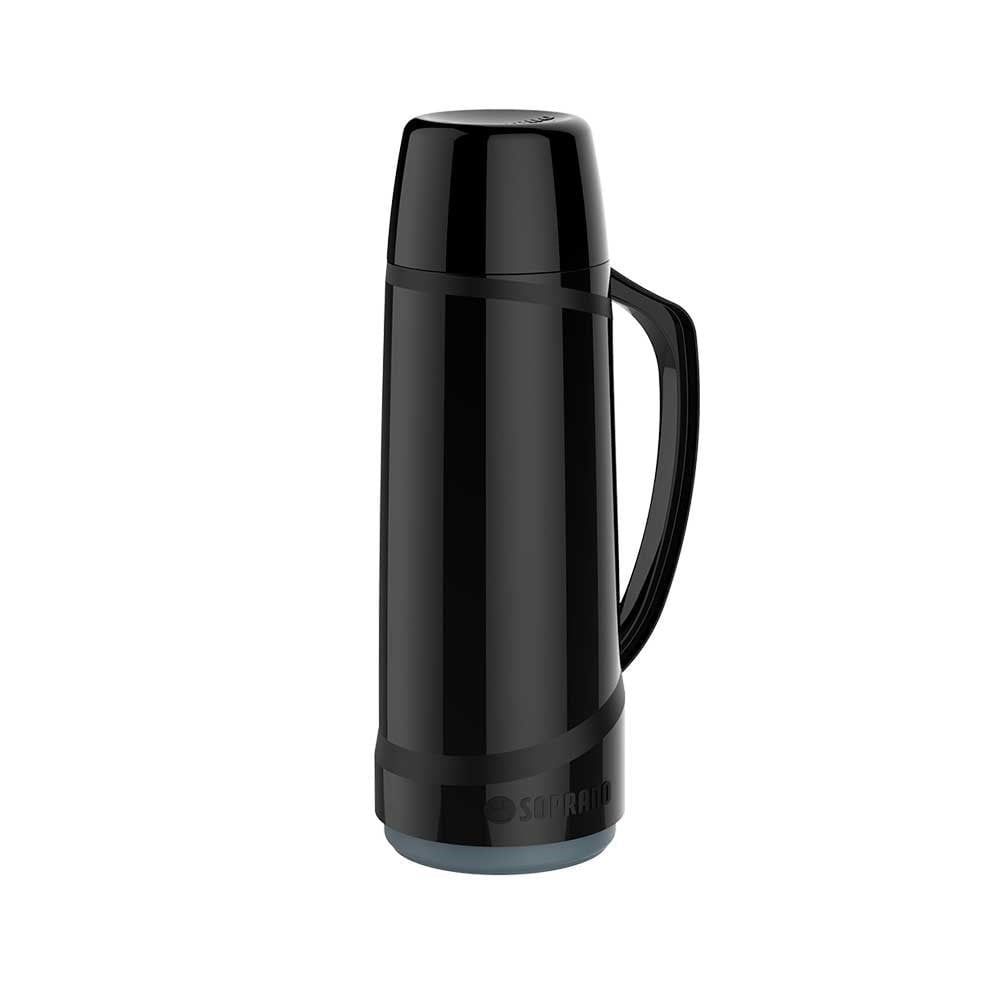 Garrafa Térmica Soprano Cristal 1L Preta 09003.0160.03