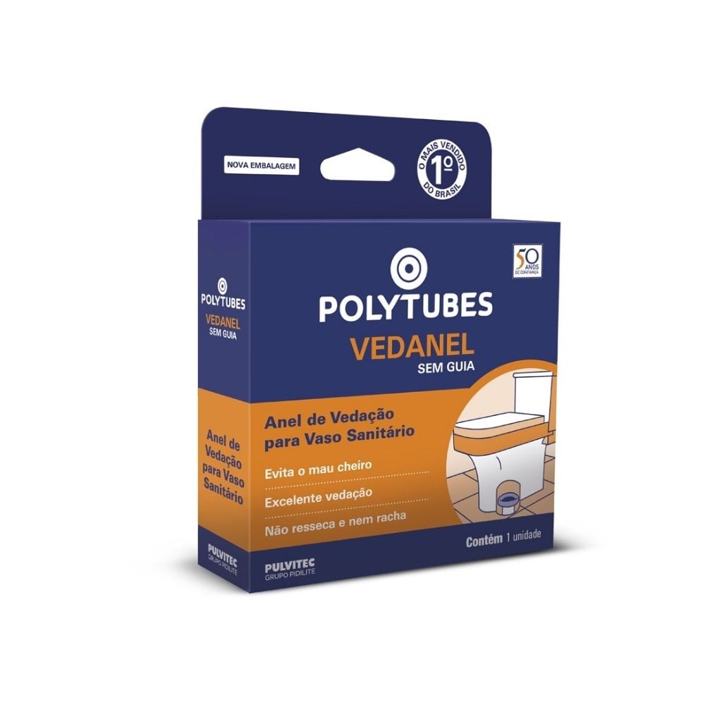 Anel de Vedação para Vaso Polytubes - Sem Guia Pulvitec | UA005