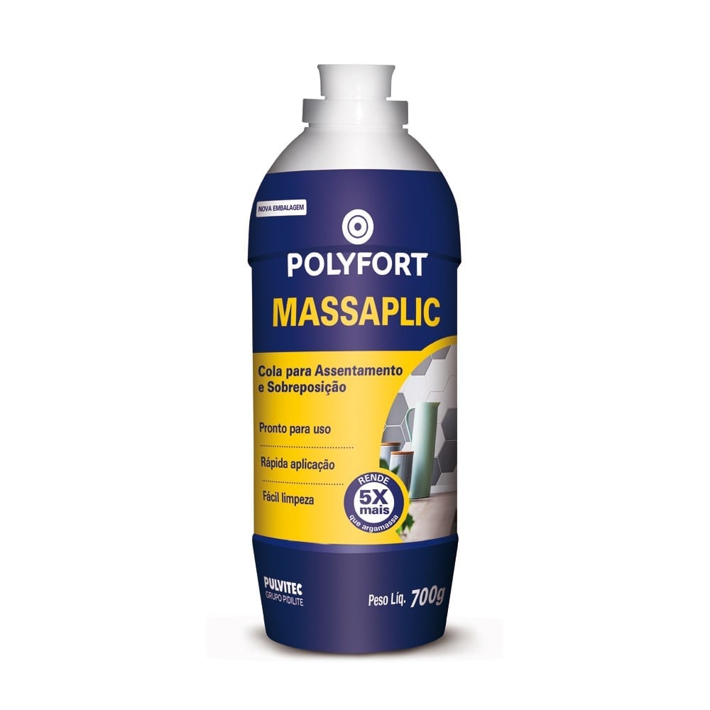 Cola Azulejo Pastilha Massaplic Polyfort - 700g Pulvitec | FA020