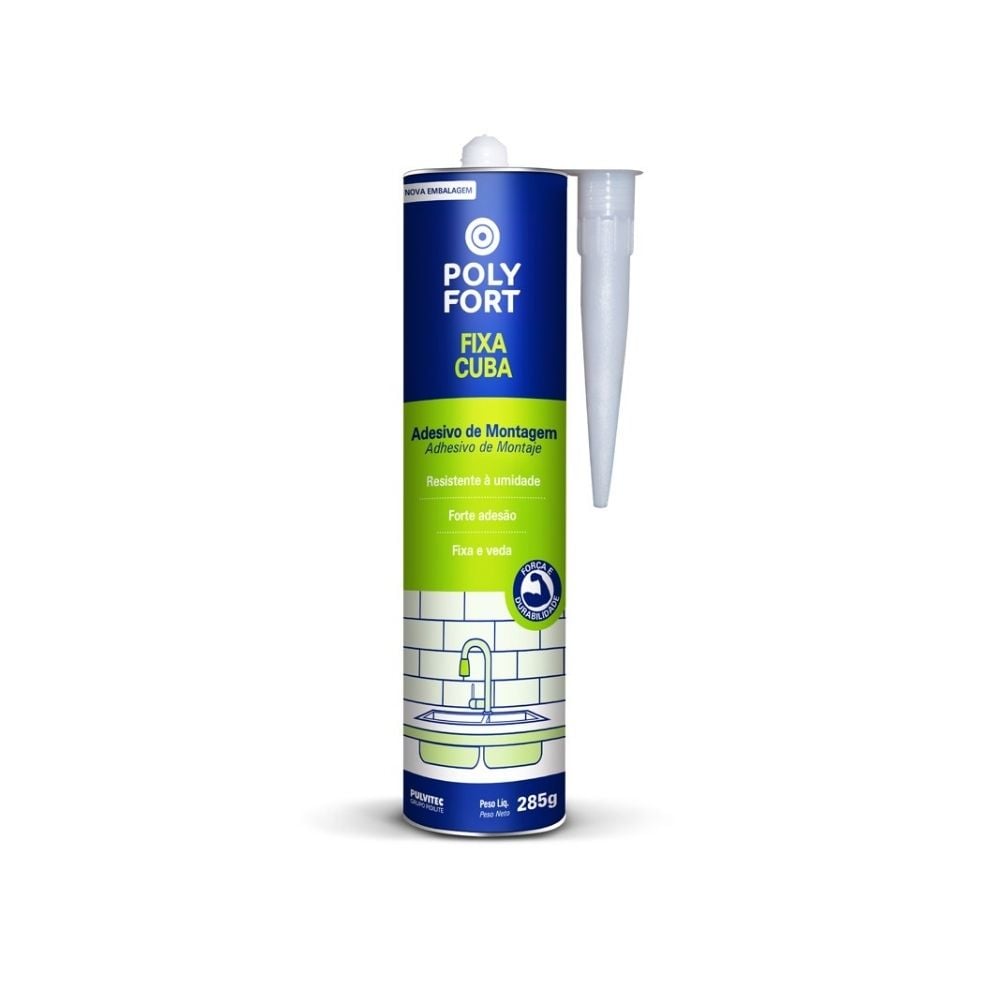 Cola Fixa Cuba Polyfort - 285g Alumínio Pulvitec | ZA027
