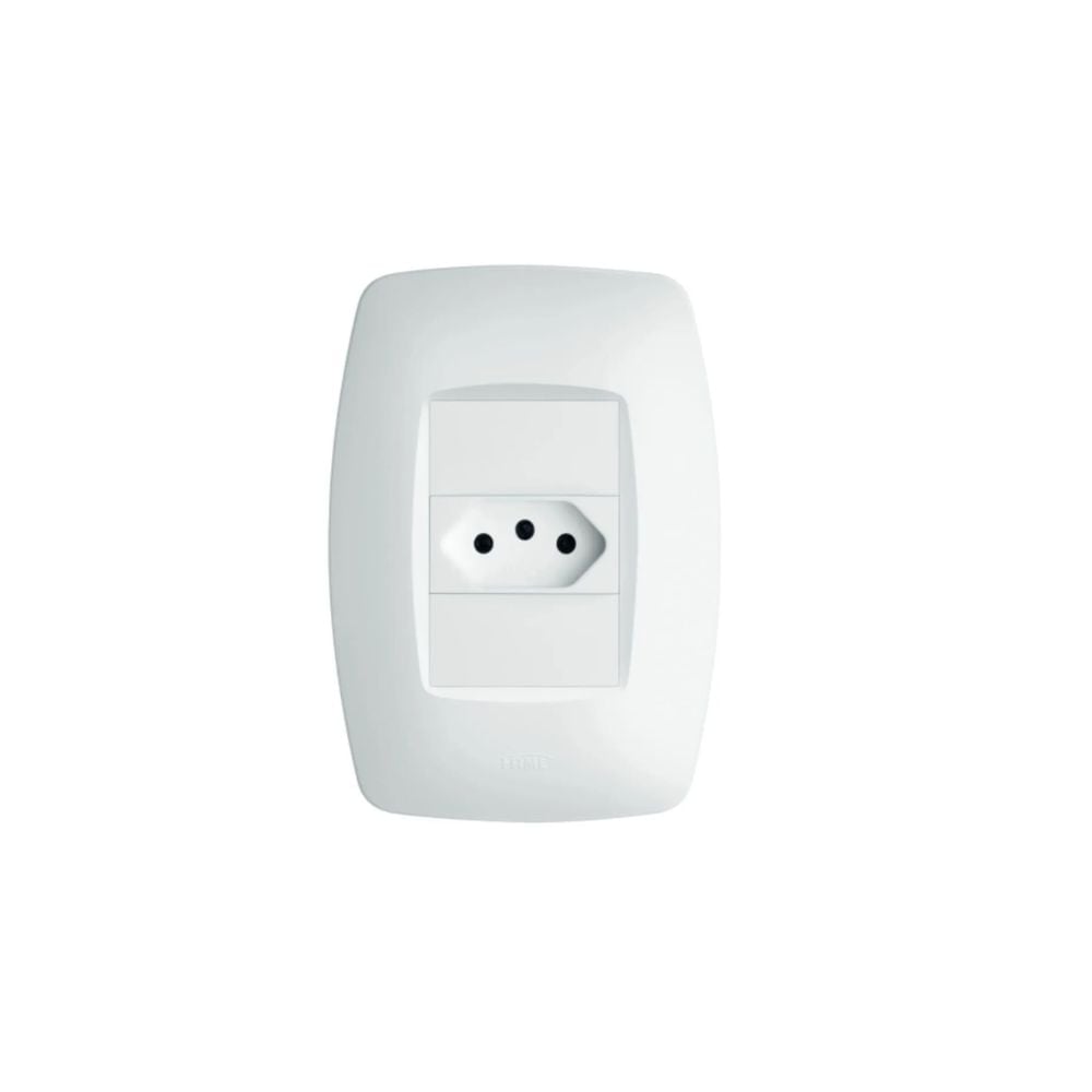 Tomada Elegance 2P+T 10A 250V Branco - imagem 1