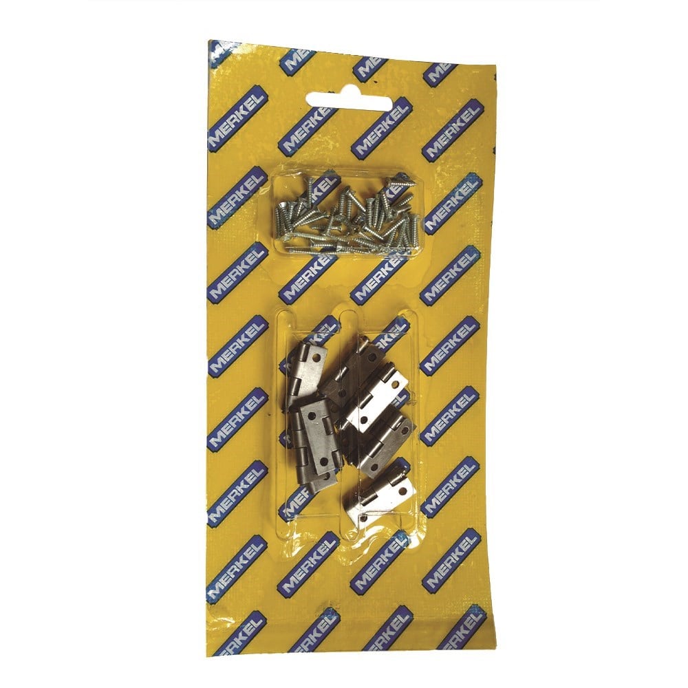 Dobradiça Merkel Ferro Polido 1" Blister com 10 Peças 789615581855-2