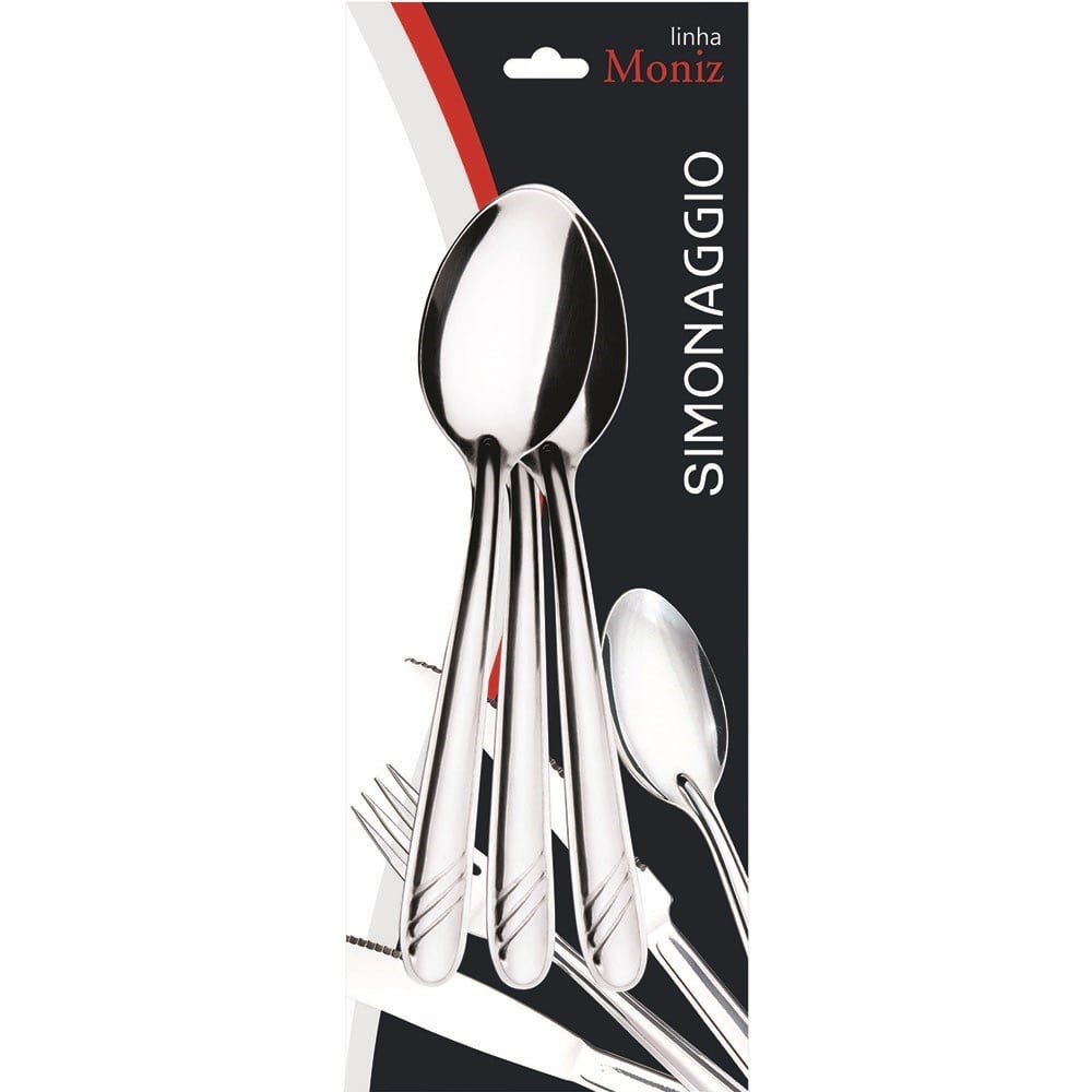 Colher Simonaggio Sobremesa Moniz 3 Peças Inox 200.103.0102.300