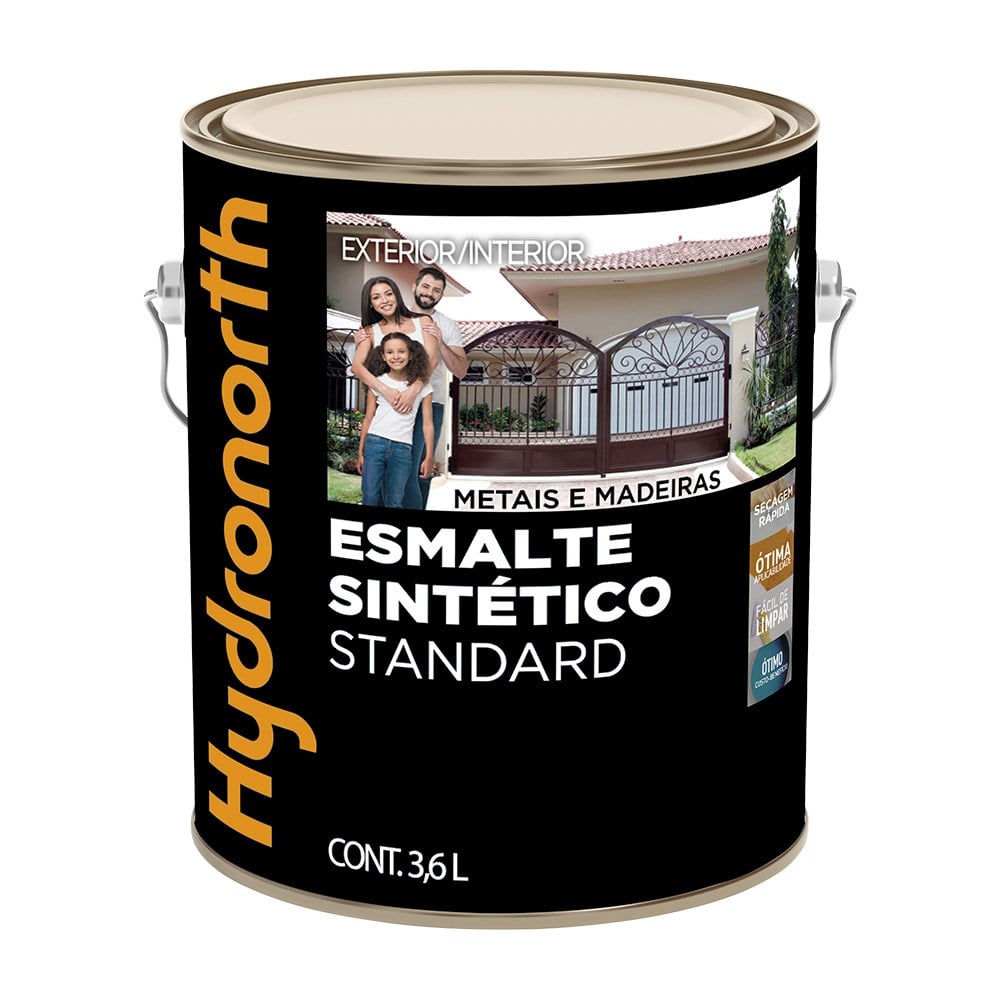 Tinta Esmalte Hydronorth Standard Brilhante para Metais e Madeiras 3.6L Verde Colonial