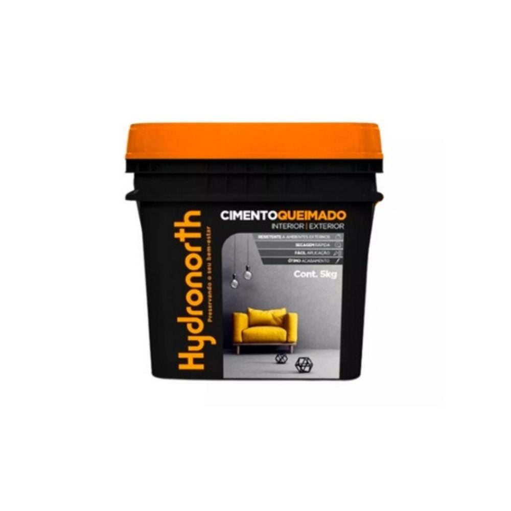 Cimento Queimado Cinza Hydronorth Fosco Cinza Cronos 5KG 00091599 - imagem 1
