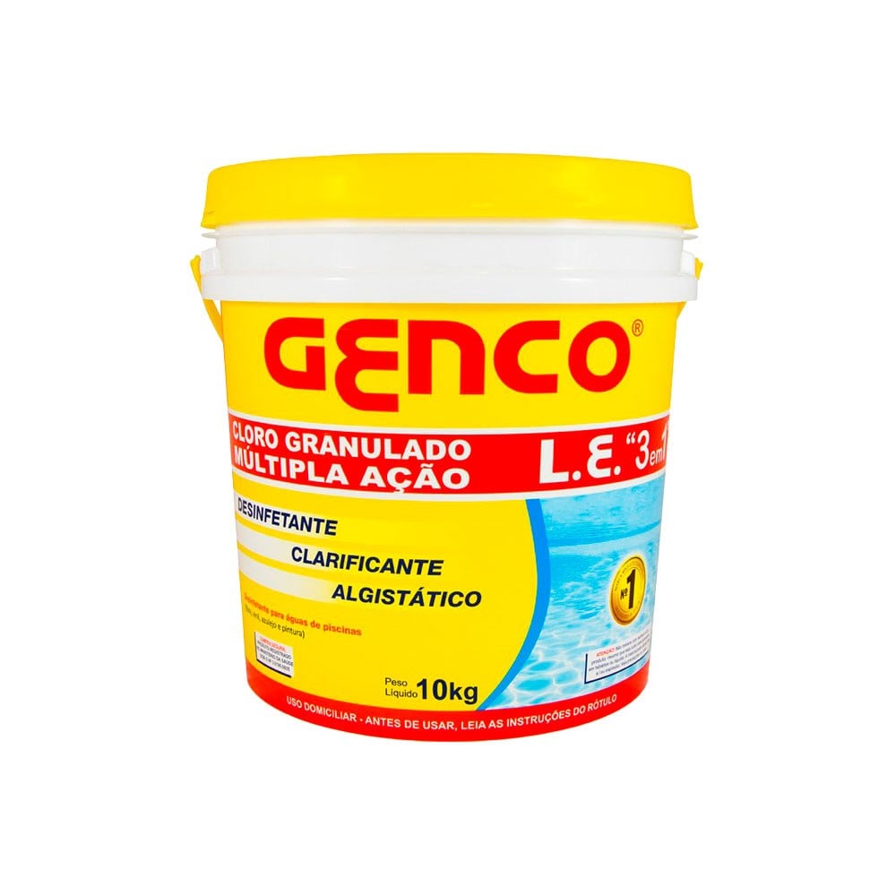 Cloro Genco Granulado 3X1 Múltipla Ação 10KG | 405248A