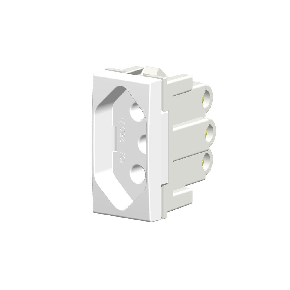 Módulo Alumbra Siena Branco (Tomada 10a Branco) 6079 - imagem 1