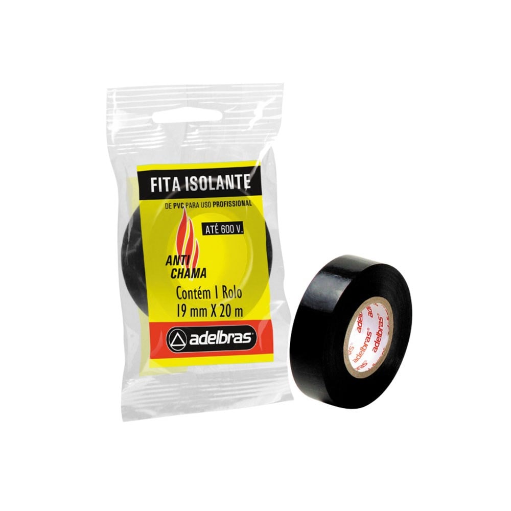 Fita Isolante Adelbras 20MX19MM Preta 803060009