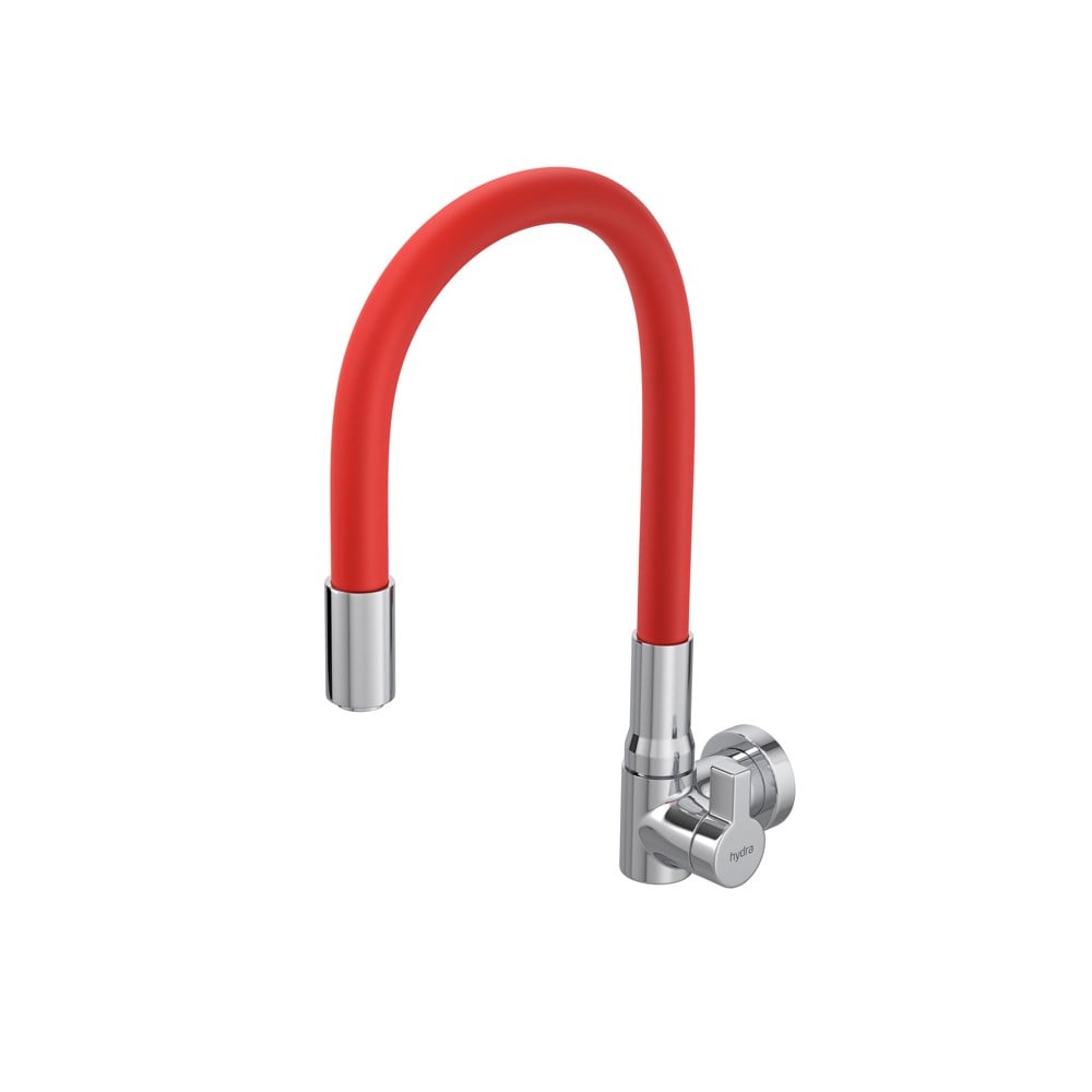 Torneira Metal Bica Móvel Parede Hydramotion Vermelha 1168.METVMHMN