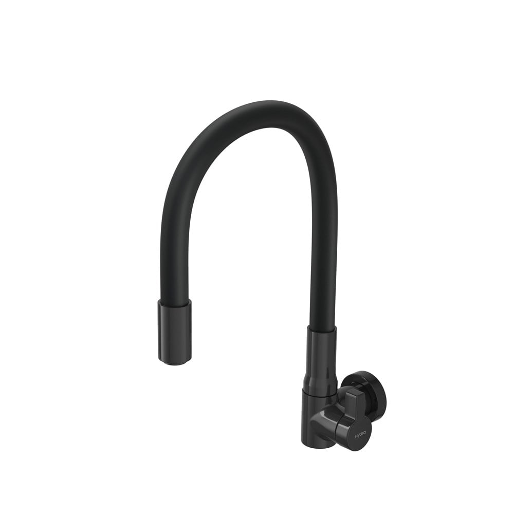 Torneira Metal Bica Móvel Parede Hydramotion Preta/Preta 1168.PTPTHMN