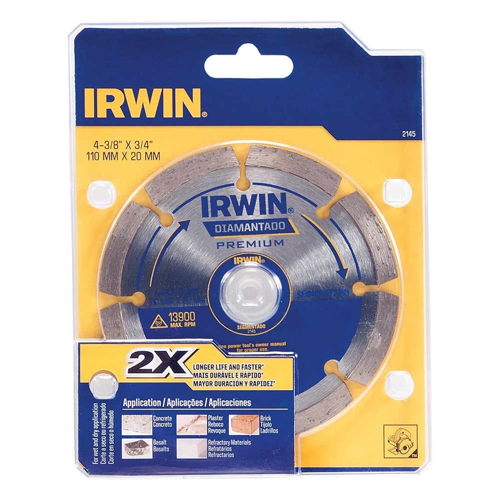 Disco Diamantado Irwin Segmentado 110mm Seco Água IW2145