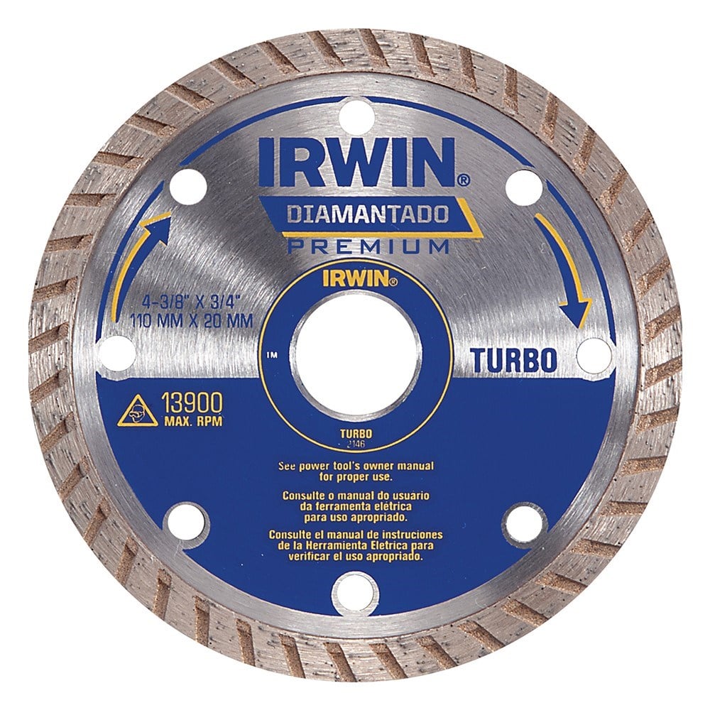 Disco Diamantado Irwin Turbo 110mm Seco Água IW2146