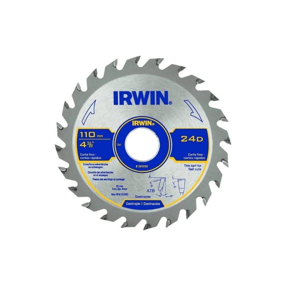 Serra Circular Wídia Irwin - 4.3/8x24Dx20 | IW14104 - imagem 1